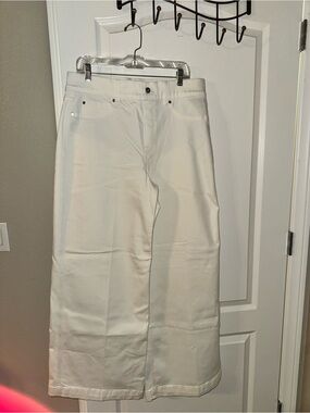 SPANX White Wide-Leg Jeans